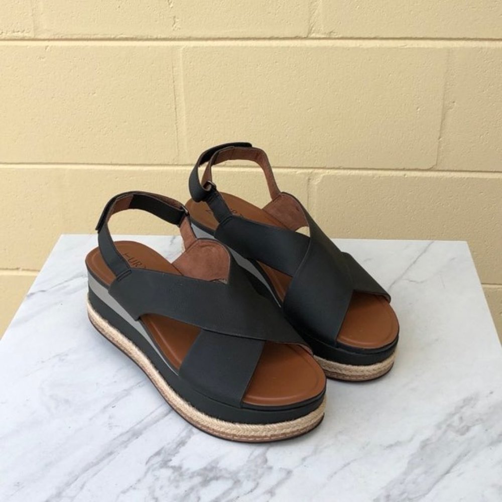 Naturalizer Baya Platform Wedge Sandals Black